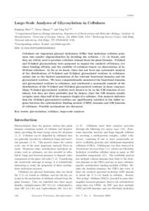 Carbohydrates / Protein domains / Glycoproteins / Cellulase / Cellulose / O-linked glycosylation / Trichoderma reesei / Glycoside hydrolase / N-linked glycosylation / Chemistry / Biology / Carbohydrate chemistry