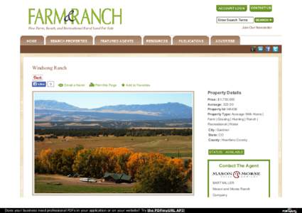 Huerfano County /  Colorado / Ranch