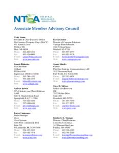 Associate Member Advisory Council Craig Aman President & Chief Executive Officer Mid America Computer Corp. (MACC) 111 Admiral Drive PO Box 700