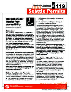 Seattle DPD Tip #119 - Regulations for Barrier-Free Accessibility