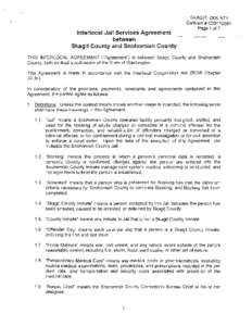 Interlocal jail services agreement between Skagit County and Snohomish County