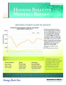 S epte m b e r[removed]Housing Bulletin Monthly Report  1