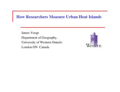 How Researchers Measure Urban Heat Islands