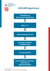 EUROPEAN RESUSCITATION COUNCIL HLR-AED algoritmen Bevidstløs og