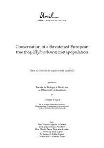 Conservation of a threatened European tree frog (Hyla arborea) metapopulation