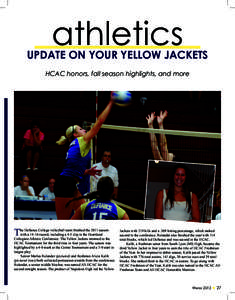 athletics  update on your yellow jackets HCAC honors, fall season highlights, and more  T