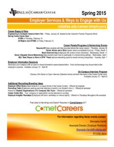 Employer Services bulletin Spring 2015