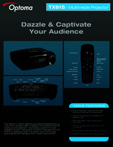 TX615 | Multimedia Projector  Dazzle & Captivate Your Audience  Power/Standby