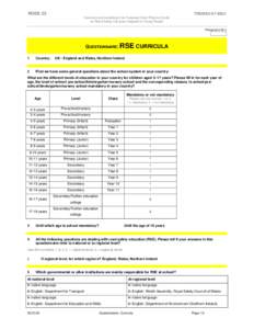 ROSE 25  TREN/E3[removed]Inventory and compiling of an European Good Practice Guide on Road Safety Education targeted at Young People Please don’t fill in