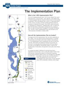 Frequently Asked Questions  Corridor Program Congestion Relief & Bus Rapid Transit Projects  The Implementation Plan