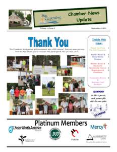 Chamber News Update Volume 14, Issue 9 September 8, 2014