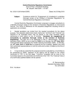 Central Electricity Regulatory Commission Ground Floor, Chanderlok Building, 36, Janpath, New Delhi – [removed]