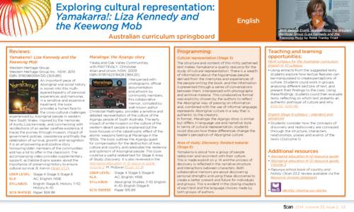 Exploring cultural representation: Yamakarra!: Liza Kennedy and the Keewong Mob English 2011: Debbie Evans, representing The Western