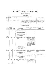EXECUTIVE CALENDAR Thursday, April 24, 1947 TREATIES Date of Calendar No.