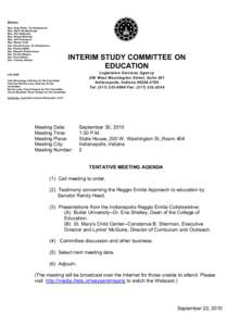 Indiana / Politics of the United States / Indiana General Assembly / Humanities / Shelli VanDenburgh / Robert Behning / Employment Non-Discrimination Act