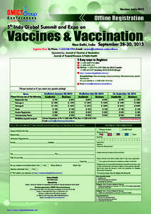 Vaccines India[removed]Offline Registration 5th Indo Global Summit and Expo on  Vaccines & Vaccination