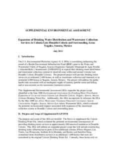 Supplemental Environmental Assessment