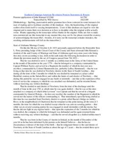 Southern Campaign American Revolution Pension Statements & Rosters Pension application of John Kinnard S32360 fn17SC Transcribed by Will Graves[removed]Methodology: Spelling, punctuation and/or grammar have been correc