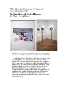 ART LIES: A Contemporary Art Quarterly Issue 64 Winter 2009