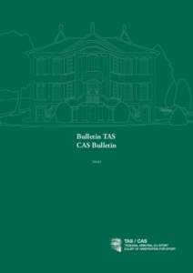 Bulletin TAS CAS Bulletin TRIBUNAL ARBITRAL DU SPORT/COURT OF ARBITRATION FOR SPORT __________________________________________________________________