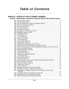 IDAPA 04 - Office of the Attorney General.book