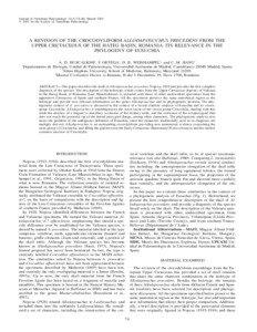 Journal of Vertebrate Paleontology 21(1):74–86, March 2001 ᭧ 2001 by the Society of Vertebrate Paleontology