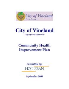 City of Vineland Department of Health Community Health Improvement Plan