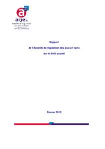 Microsoft Word - Bilan droit au pari VDEF[removed]doc