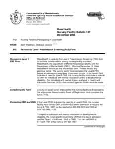 Abnormal psychology / Psychopathology / Federal assistance in the United States / Geriatrics / Housing / Nursing home / Mental disorder / Mental retardation / Bipolar disorder / Medicine / Health / Psychiatry