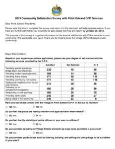 09.03b - Point Edward OPP Community Satisfaction Survey