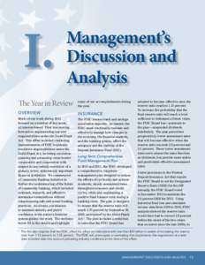 I.  Management’s Discussion and Analysis