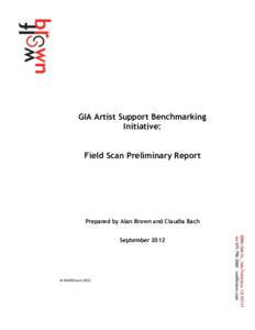 Artist Support Benchmarking Initiative, Preliminary Report, 28 Sept 2012