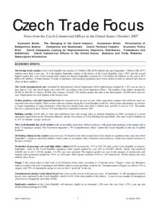  Czech Food Industry  U