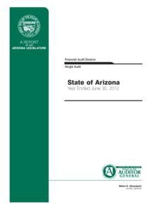 A REPORT TO THE ARIZONA LEGISLATURE  Financial Audit Division