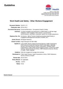 Work Health and Safety - Other Workers Engagement