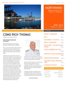 NORTHWIND - OFFICIAL NEWSLETTER OF D11N  Volume 21, Issue 2 NORTHWIND Official Newsletter of
