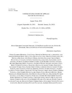 [removed]cv(L) Chevron v. Naranjo UNITED STATES COURT OF APPEALS FOR THE SECOND CIRCUIT