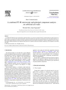 Carbohydrate Polymers–453 www.elsevier.com/locate/carbpol Short Communication  A combined FT-IR microscopy and principal component analysis