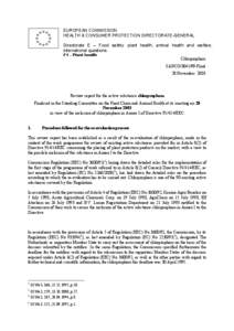 European Union directives / European SEA Directive 2001/42/EC / Musk xylene