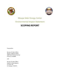 Moapa Solar Energy Center Scoping Report