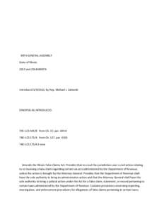 98TH GENERAL ASSEMBLY State of Illinois 2013 and 2014HB0074 Introduced[removed], by Rep. Michael J. Zalewski