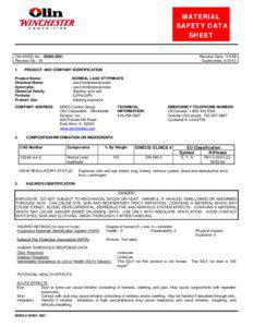 MATERIAL SAFETY DATA Page 1 of 4