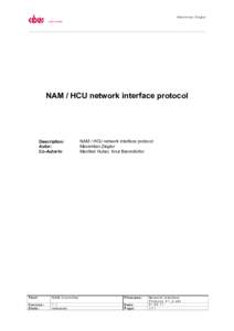 Maximilian Ziegler eubus GmbH NAM / HCU network interface protocol  Description: