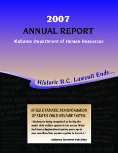 2007 ANNUAL REPORT Alabama Department of Human Resources u s