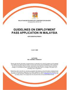 Microsoft Word - Guidelines on Employment Pass Applications in Malaysia100709 _3_.doc