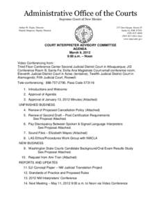 Administrative Office of the Courts Supreme Court of New Mexico Arthur W. Pepin, Director Patrick Simpson, Deputy Director  237 Don Gaspar, Room 25