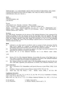 ZNPF BOARD v A-G AND OTHERS AND IN THE MATTER OF INDUSTRIAL RELATION COURTS DECISION DATED 29TH OCTOBER ,1982 AND AN APPLICATION FOR CERTIORARIZ.RH.C.) HIGH SAKALA 27TH SEPTEMBER, 1983