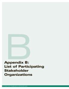 B  Appendix B: List of Participating Stakeholder Organizations