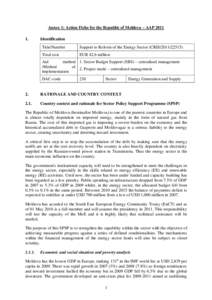 Annex 1: Action Fiche for the Republic of Moldova – AAP[removed].