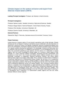 Pedology / Geomorphology / Permafrost / Effects of global warming / Siberia / Greenhouse gas / Climate / Climate change in Russia / Permafrost carbon cycle / Physical geography / Geography / Earth